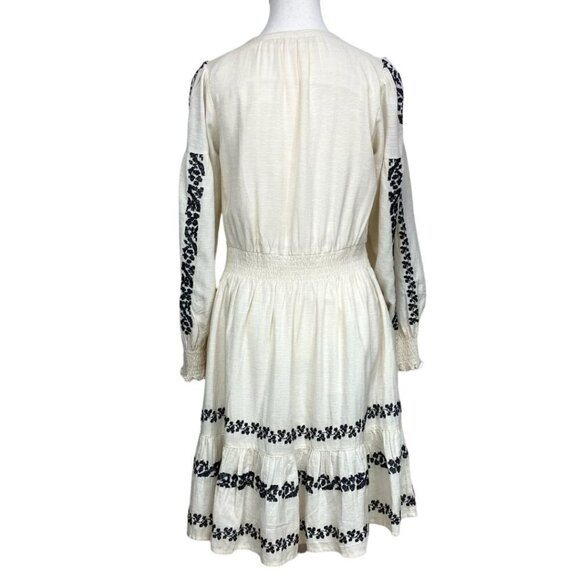 FAT FACE DEVIN IVORY WHITE BLACK EMBROIDERED BOHEMIAN MAXI DRESS - 4R - Picture 6 of 14